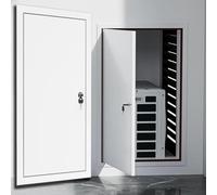 Trampilla Pladur Panel De Acceso A Pared Y Techo 27x27cm 34x34cm 50x52cm Puerta De Inspección, Compuerta De Fácil Acceso, para Cableado Cables HVAC, con Cerradura(White,400x400mm)