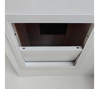 Trampilla Pladur Panel de acceso a techo tipo paleta de 15 x 15/20 x 20, trampilla de aleación de aluminio para áticos de yeso/ducha(White,40x45cm/16x18in)