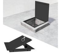 Trampilla Pladur Panel de Acceso al Suelo con Apertura Por Presión de 15 20 30 40 45 50 y 60 cm, Puerta de Ático para Fontanería, Trampilla de Inspección(Black,300x400mm(12x16in))