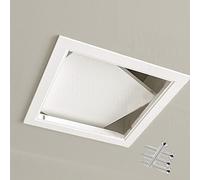 Trampilla Pladur Panel de Acceso Al Techo de Aleación de Aluminio, Puerta de Servicio Oculta para Viviendas, Garajes y Áticos, Cubierta de Acero Galvanizado para Fontanería con Tornillos(40x50cm/16"x2