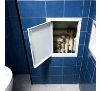 Trampilla Pladur Panel De Acceso Al Techo Pared con Apertura Por Clic, Puerta para Caja De Contadores De Fontanería Tapa De Orificio De Revisión, Trampilla De Servicio(12x20in/30.5x50.8cm)