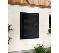 Trampilla Pladur Panel de Acceso Bloqueable con Cerradura Llave, Trampilla Inspección Bisagra Aluminio Texturizado, Junta Sellado Silenciosa(Black,500x1000mm/20x39in)