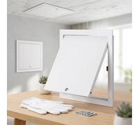 Trampilla Pladur Panel de Acceso con Cerradura Puerta de Inspección de Metal para Pared y Techo, 150x150 200x250 300x400mm Tapa de Revisión para Mantenimiento Contador De Agua, Gas(White,200x250 mm)