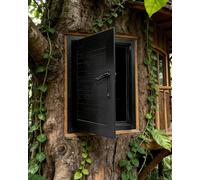 Trampilla Pladur Panel de Acceso con Lamas Cerrojo Trompa Elefante, Cubierta Pared Eléctrica para Agujero Sótano Montaje Empotrado, Gran Trampilla Inspección(Black,36x48in (915x1220mm))