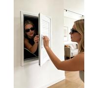 Trampilla Pladur Panel de Acceso con Lamas para Placa de Yeso, Tapa de Apertura para Baño Impermeable y Oculta, Trampilla de Inspección para Pared, Techo y Suelo(White,700x800mm/28x31in)
