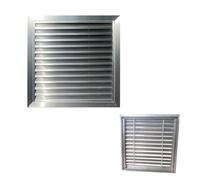 Trampilla Pladur Panel de acceso con rejilla para paneles de yeso, panel de acceso de acero inoxidable con persiana, tapa fácil de instalar en la pared, tapa de puerta de servicio, color plateado(55x5