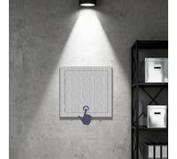 Trampilla Pladur Panel de Acceso con Textura de Madera Decorativa, Puerta de Servicio Magnética con Cerradura y Apertura Por Presión, 25x15/ 35x25/ 45x30/ 60x60cm(Style E,WXH-60x55cm/24x22in)