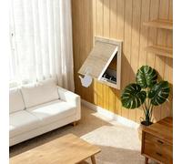 Trampilla Pladur Panel de Acceso con Textura de Madera Decorativa, Puerta de Servicio Magnética con Cerradura y Apertura Por Presión, 25x15/ 35x25/ 45x30/ 60x60cm(Style D,WXH-60x60cm/24x24in)