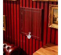 Trampilla Pladur Panel de Acceso con Textura de Madera Decorativa, Puerta de Servicio Magnética con Cerradura y Apertura Por Presión, 25x15/ 35x25/ 45x30/ 60x60cm(Style F,WXH-35x35cm/14x14in)