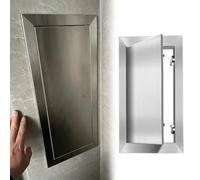 Trampilla Pladur Panel de Acceso de Acero Inoxidable 304, Taquilla de Inspección con Apertura a Presión para Suelo, Pared y Techo(16x20in(400x500mm))
