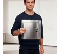 Trampilla Pladur Panel de Acceso de Acero Inoxidable con Cerradura y Llaves, Puerta de Acceso para Fácil Mantenimiento, Puerta de Bodega con Isla de Barbacoa(WXH 30x32in/75x80cm)