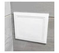 Trampilla Pladur Panel de acceso de aleación de aluminio, puertas de fácil acceso de 30 x 30 cm con hebilla, panel de puerta para hueco de servicio, placa de cubierta para orificios de pared(White,12x