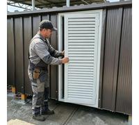 Trampilla Pladur Panel de Acceso de Aluminio Blanco con Rejilla y Filtro Extraíble, Puerta de Acceso Exterior para Aire Acondicionado, Tapas Decorativas para Tuberías de Inspección(30x24in/75x60cm)
