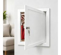 Trampilla Pladur Panel de Acceso de Fontanería de 90 80 70 60 50 o 40 cm, Trampilla Blanca con Cerradura para Pared o Acceso a Ático, Puerta de Servicio para Paneles de Yeso