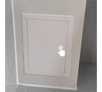 Trampilla Pladur Panel de Acceso Extraíble de 15x15, 25x25, 30x30, 35x35, 40x40, 50x50 y 60x60 Cm. Puerta de Acceso al Altillo, de Metal Blanco. Puerta de Inspección de Pared.(150x150mm(6x6in))