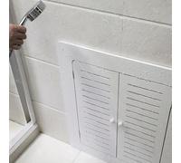 Trampilla Pladur Panel de Acceso Impermeable con Ventilación Tipo Persiana, Trampilla de Inspección con Puerta Doble, Puerta de Servicio de Apertura Mediante Tirador(50x75cm (20x30in))
