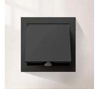 Trampilla Pladur Panel de Acceso, Puerta de Acceso Extraíble con Marco y Panel Metálicos, Interruptor pulsador, Montaje con taladro, Panel De Acceso Empotrado Multifuncional(Noir,25x45cm)