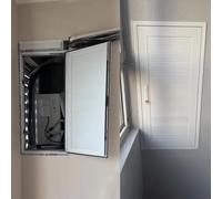 Trampilla Pladur Panel de Inspección Eléctrica Insonorizado, Manija de Trampilla de Acceso Al Ático, Paneles de Yeso, Tapa de Orificio Empotrado en La Pared para HVAC, Plomería(White,450x850cm(17.7x33