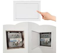 Trampilla Pladur Panel Dostępowy na Zatrzask do Włazu Strychowego (dostęp do Instalacji Elektrycznej i Hydraulicznej), Pyłoszczelny Właz Rewizyjny Ścienny, Biały Metalowy Właz Rewizyjny