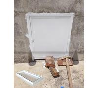 Trampilla Pladur Paneles de Acceso Metálicos para Interiores y Exteriores, Trampilla de Acceso a Espacios de Acceso, Tapa de Ático, Puerta de Inspección de Plomería para Pared(45x45cm/17.7x17.7in)