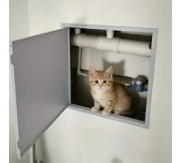 Trampilla Pladur Paneles de Trampilla de Acceso al Ático con Interruptor Magnético, 6x6 6x10 12x20 14x24 16x16 16x20 16x24 in Puerta de Acceso para Fontanería(Gray,35x45cm/14x18in)