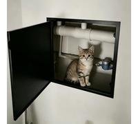 Trampilla Pladur Paneles de Trampilla de Acceso al Ático con Interruptor Magnético, 6x6 6x10 12x20 14x24 16x16 16x20 16x24 in Puerta de Acceso para Fontanería(Black,60x60cm/24x24in)