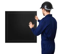 Trampilla Pladur Puerta De Acceso A La Escotilla De Pared Negra, Personalizable - Tapa De La Escotilla De Inspección De Apertura A Presión - Panel De Acceso Aislado Para Contadores, Válvulas(25x30cm)