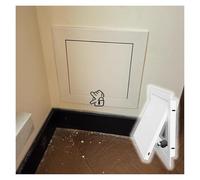 Trampilla Pladur Puerta De Acceso Al Ático Blanca Con Tirador, Trampilla De Inspección Empotrada En La Pared Con Pestillo Y Panel De Acceso Oculto Con Resorte(28x34in(71.1x86.4cm))