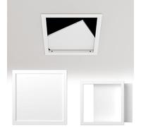 Trampilla Pladur Puerta De Acceso para Inspección De Techo Con Marco De Aluminio, Cable De Baño Tapa De Acceso con Tapas Ocultas, Trampilla De Conversión Del Techo Del Baño(150mm(5.90in))