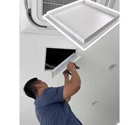 Trampilla Pladur Puerta de Acceso para Inspección de Techo con Marco de Aluminio, Panel de Acceso Empotrado con Placa de Cubierta Resistente, Placa de Servicio de Revisión de Inodoro(450x450mm/18x18in