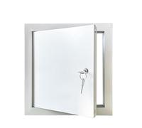 Trampilla Pladur Puerta De Acceso para Inspección De Techo con Marco De Aluminio, Puerta De Inspección con Segura Blanco, Puerta De Acceso A Pared para Uso Interior/Exterior(45x45cm(17.7x17.7in))
