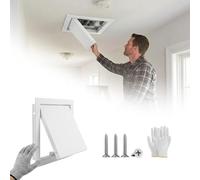 Trampilla Pladur Puerta de Acceso Pared o Techo, Pequeño Panel de Acceso para Trampilla de Revisión de Fontanería, Tapa de Escotilla de Puerta de Inspección de Acero Galvanizado(White,200x250 mm)