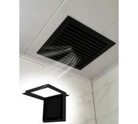 Trampilla Pladur Puerta de Inspección Ventilada de Aluminio con Filtro y Mini-Pestillo, Trampilla Empotrada para Baño de Apertura por Empuje(Black,60x85cm/24"x34")