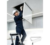 Trampilla Pladur Puerta de Panel de Acceso de Acero con Cerradura de Metal Reforzado