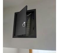 Trampilla Pladur Puerta de Servicio Extraíble de 20x20, 30x55 y 35x40 cm. Puerta Metálica para Ático, para Techo y Pared. Trampilla de Inspección de Fontanería(Black,200x400mm(8x16in))