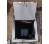 Trampilla Pladur Puerta Exterior con Panel de Acceso al Suelo del Espacio, Trampilla Inspección Pulsador para Ocultar Cables, Cubierta Revisión Plomería Acero(20x24in (500x600mm))