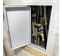 Trampilla Pladur Recessed Wall Access Panel for Drywall, Attic Metal Inspection Hatch for Plumbing Valves Water Counters Pipes, Customizable Size White Concealed Cables Cover Board(9.8x17.7in/25x45cm)