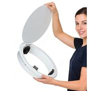 Trampilla Pladur Tapa Decorativa para Orificio de Acceso Circular Magnética, Puerta Servicio Inspección Fontanería con Pestillo por Contacto, Panel Revisión Redondo(200mm/8")