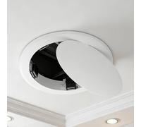 Trampilla Pladur Trampilla de Inspección Magnética Redonda Blanca, Panel de acceso de aleación de aluminio, Incluye tornillos de montaje, Trampilla Pladur para Fontanería Cables(15cm (5.90in))