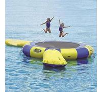 Trampolín acuático inflable, cama elástica de lago, trampolín de agua con tobogán, plataforma de natación para niños y adultos, parque acuático de salto seguro y rebote