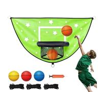 Trampolin - Canasta de baloncesto para exteriores para niños | Juego de pelota interactiva de baloncesto para cama elástica para jardín, patio, parque, parque, parque, fiesta