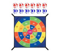 Trampolín Dart Board Game - Sticky Ball Target Toy Set, Trampolín Sticky Ball Game with Safe Soft Balls, Interactive Target Games for Kids Adults, Outdoor Backyard Indoor Party Birthday