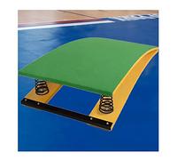 Trampolín de Gimnasia Curvo portátil, 2 resortes de Acero, rodamiento de 40/55 kg, Alfombra Antideslizante, Uso Escolar o doméstico para niños y Principiantes (Color: Verde, Tamaño: 50x80cm)