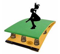 Trampolín de Gimnasia de 4 resortes Trampolín de Salto de Altura Gimnasia de Madera Grande y Resistente Tablero elástico de Entrenamiento de Wushu para Gimnasia Tablero elástico de Madera de Kung Fu