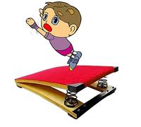 Trampolín de Gimnasia de Madera Dura con 2 resortes de Acero, Fuerte Capacidad de Carga, para niños, Tablero de Resorte Curvo Profesional Resistente, Equipo Deportivo de Entrenamiento