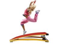 Trampolín de Gimnasia de Madera Maciza, 2 resortes de Acero con Alfombra Antideslizante, Asistencia, Sala de Juegos Familiar, Carreras de obstáculos de práctica