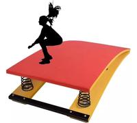 Trampolín De Gimnasia For Niños, Curvo Profesional, con Resorte De Acero Y Colchoneta De Salto, Artístico For Club Deportivo (4-120 * 60cm)