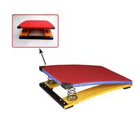 Trampolín de Gimnasia Juvenil, trampolín de Gimnasia Curvado portátil con 2 resortes, para Salto, para Escuela, Gimnasio en casa,