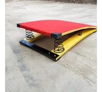 Trampolín de Gimnasia Juvenil, trampolín de Gimnasia de Madera Dura trampolín de bóveda de 4 resortes con Fieltro Antideslizante y Almohadillas para los pies
