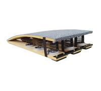 Trampolín de gimnasia para adultos de alto rebote, rampa elástica curva profesional resistente, equipo deportivo para entrenamiento de salto o voltereta hacia atrás para adolescentes, carga 110 kg/24